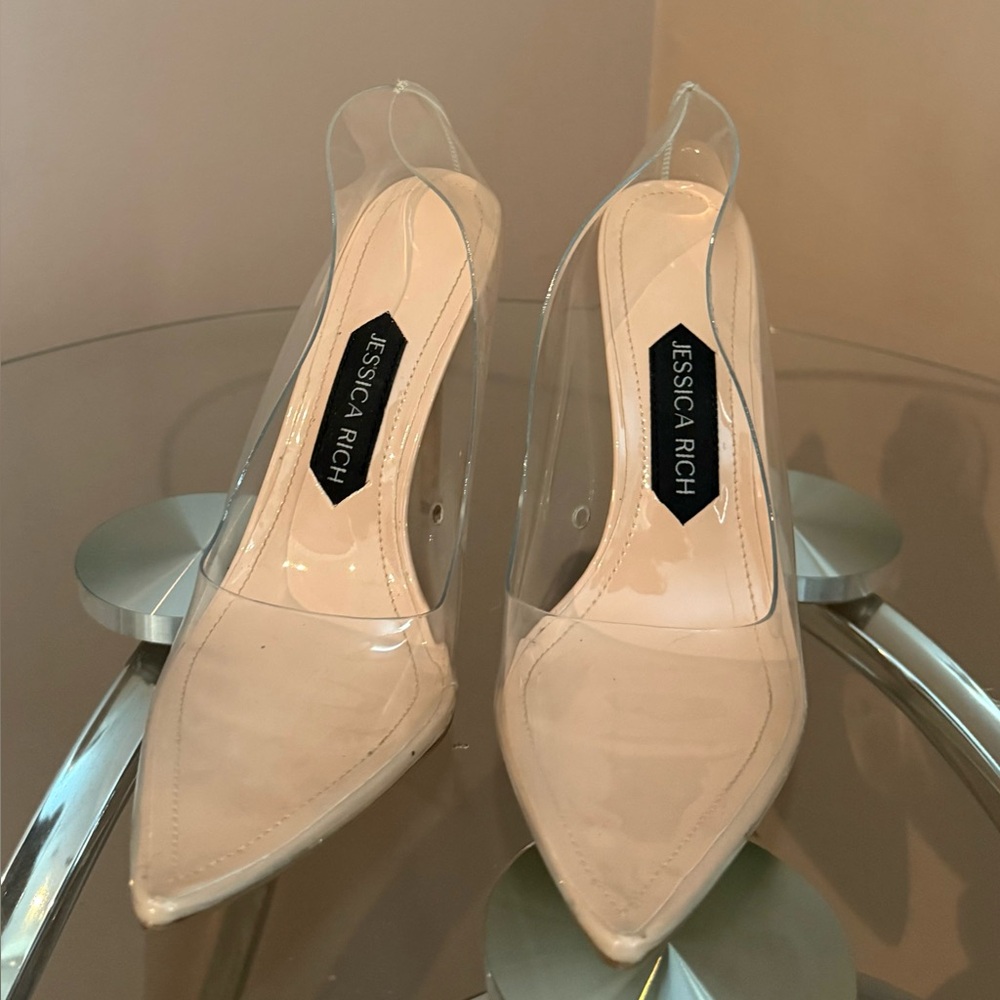 Jessica Rich Nude and Clear Heels 37